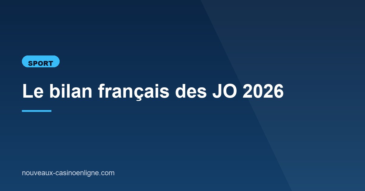 Illustration de l'article consacré au bilan français des JO 2026
